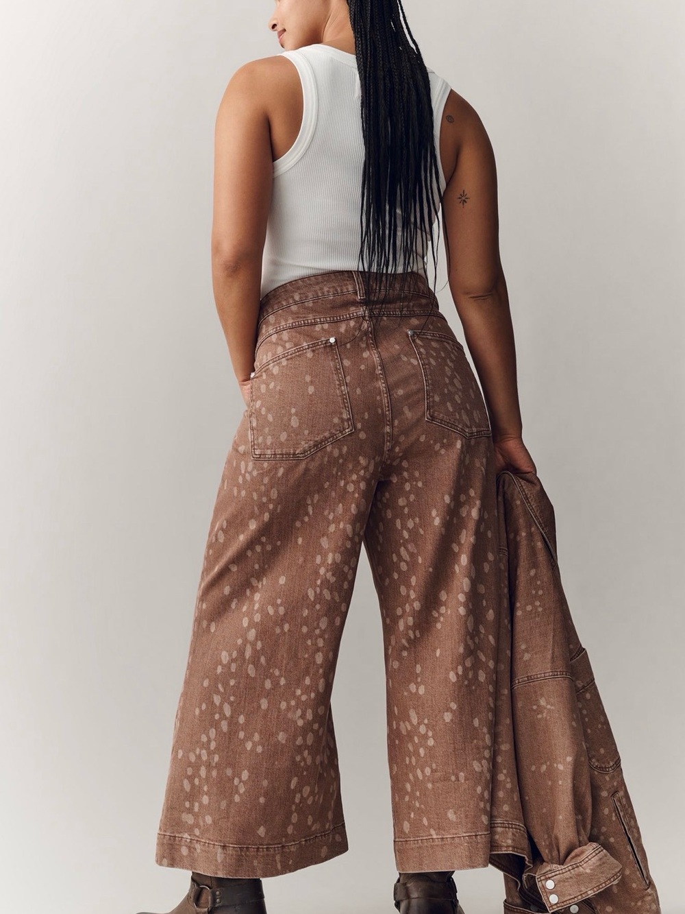 Pilcro Oh Deer High-Rise Wide-Leg Jeans size 31 Long NWT - Picture 8 of 9